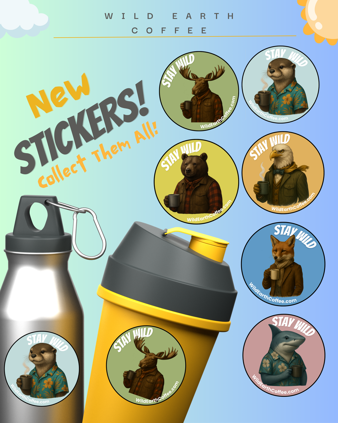 Show Your Wild Side With Our New Wild Sticker Collection!