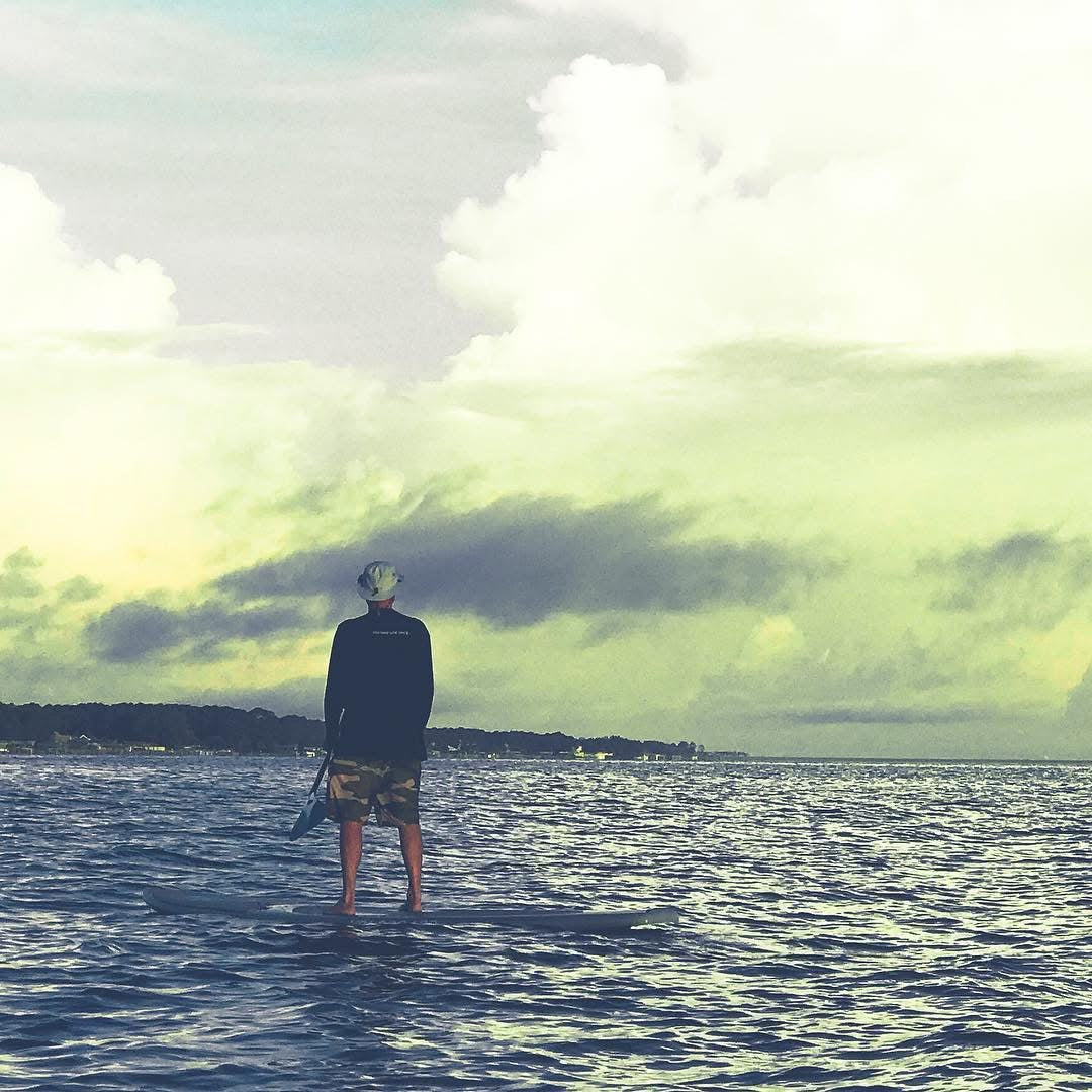 Paddleboarder enjoying the water