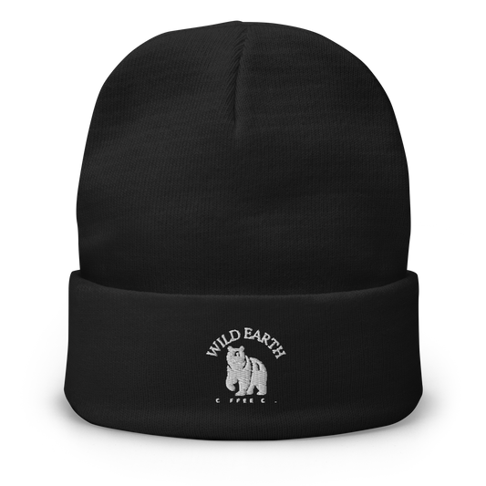 Embroidered White Bear Logo Beanie