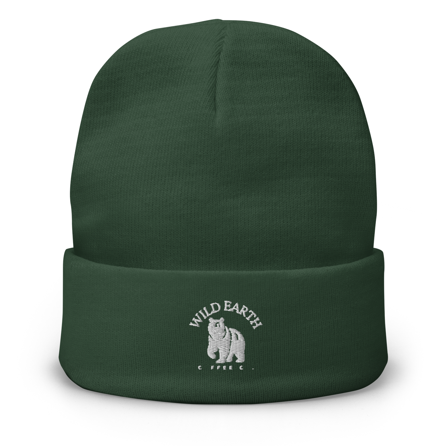 Embroidered White Bear Logo Beanie