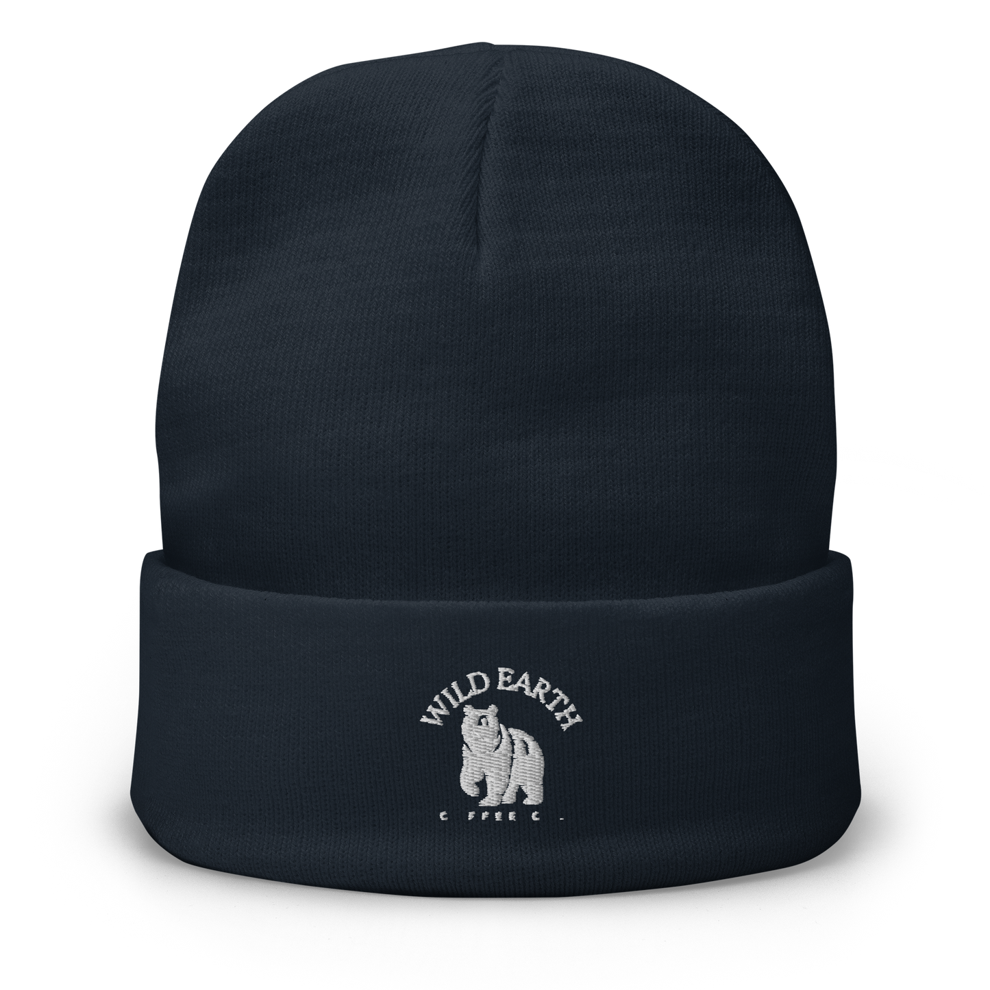 Embroidered White Bear Logo Beanie